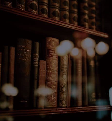 Law books on a library shelf